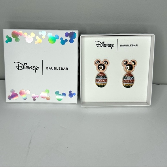 BaubleBar Disney Mickey Mouse Earrings - Easter Egg Mickey Head - Picture 2 of 5